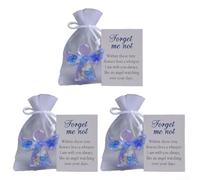 ComfyHarbor Figurine d'ange Forget Me Not de 15 cm en cristal blanc, décoration de condoléances pour commémoration pour hommage et souvenir pour deuil ou perte à la maison (3)
