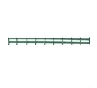 ComfyHarbor For HO N Scale Road Guardrail Model 1:87 1:64 ABS Miniature Fence for Railway Layouts Diorama Garden Decor Réaliste Silver Grey Green 1 pièce (Vert foncé 1/87)