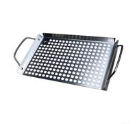 ComfyHarbor Grille de barbecue en acier inoxydable 35 x 17 cm Motif maille | Design en maille fine, empêche les aliments de tomber, répartition homogène de la chaleur, 35,6 x 17,7 cm