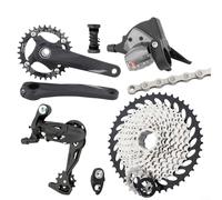 ComfyHarbor Groupe de vélo de montagne à 10 vitesses, pédalier creux 32T/34T/36T, avec cassette 46T, kit de transmission en aluminium, pour VTT (plateau 34T)