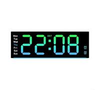 ComfyHarbor Horloge murale numérique RVB avec affichage à changement de couleur avec compte à rebours et chronométrage avant jusqu'à 99 minutes 59 secondes, grand écran LED avec luminosité réglable