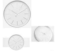 ComfyHarbor Horloge Murale pour rétro 12 Pouces Chiffres 3D Lisibles Horloge(Silver)