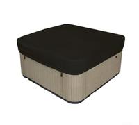 ComfyHarbor Housse de protection carrée pour jacuzzi extérieur imperméable 190T Oxford anti-poussière avec cordon de serrage pour tables de barbecue, grills, noir 220 x 220 x 30 cm (190T 220 x 220 x
