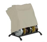 ComfyHarbor Housse pour support de guitare - Tissu Oxford 210D 11012049 cm, avec poignées de transport, ventilé, ajustement sûr, imperméable, en noir, beige, gris et café, Voir image, Meters white