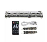 ComfyHarbor IN-14 Nixie Kit horloge numérique à monter soi-même, avec télécommande, horloge de bureau alimentée par USB, avec rétroéclairage LED, affichage de l'heure sans tube