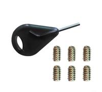 ComfyHarbor Jeu de clés d'aileron de surf pour FCS, accessoires de planche de surf avec vis en métal, outil de gouvernail en PVC et métal pour l'installation de queue, noir 24,2 x 52,9 mm/10 g
