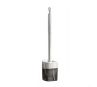ComfyHarbor Kit de brosse WC murale avec manche extensible de 36 cm, tête rotative à 360° pour nettoyage des coins, support sans perçage avec plateau d'égouttement pour salle de bain moderne