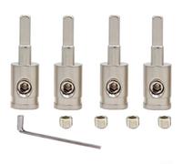 ComfyHarbor Kit de connecteurs de bornier d'alimentation audio de voiture en cuivre pur avec finition plaquée or, pour fils 0GA, 4GA, 8GA, haute conductivité et design résistant pour un système sonore