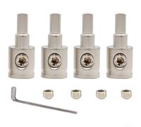 ComfyHarbor Kit de connecteurs de bornier d'alimentation audio de voiture en cuivre pur avec finition plaquée or, pour fils 0GA, 4GA 8GA, haute conductivité et design résistant pour un système sonore