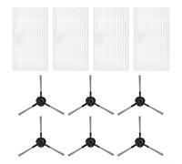 ComfyHarbor Kit de filtre HEPA et brosse latérale, pour aspirateur robot Vexilar W7/W9/W11/W15, pour aspirateur robot Cleanova W7/W11/W15, pièces de rechange en nylon et plastique