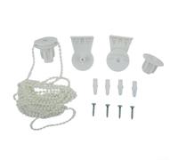 ComfyHarbor Kit de fixation pour store enrouleur de 25 mm avec supports et chaîne à perles, pièces de réparation à faire soi-même pour fixation sur le dessus ou sur le devant, matériel de rechange en