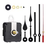 ComfyHarbor Kit de mouvement d'horloge à quartz avec tige de 20 mm et hauteur de filetage de 11,7 mm, comprend 2 ensembles d'aiguilles pour réparation et remplacement d'horloge murale, convient pour