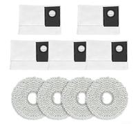 ComfyHarbor Kit de rechange pour serpillère et sacs à poussière compatibles avec Eureka J15 Max Ultra Auto-vidage Robot aspirateur pour nettoyage hygiénique des animaux domestiques et des enfants