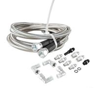ComfyHarbor Kit de refroidissement de transmission flexible en acier inoxydable 6AN de 178,8 cm, tube d'huile pour 4L60E 4L80E TH350 TH400 700R4 200-4R AOD 4R70W C5 Argent