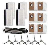 ComfyHarbor Kit de remplacement pour AutoVac pour Nova S1 Pro Orbita Pro, Eclipse Pro Luna, comprend une brosse principale, 6 brosses latérales, 4 filtres et 6 sacs à poussière, aspirateur robot