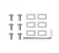 ComfyHarbor Kit de vis M5 en acier inoxydable avec rondelles compatibles avec les pédales KEO et SPD pour un ajustement fiable de la plaque de chaussure de cyclisme et un remplacement rapide (B)