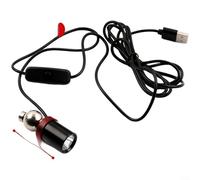 ComfyHarbor Lampe de pêche LED bleue blanche double source, zoom réglable, pont de radeau de nuit, lampe col de cygne en alliage d'aluminium, pour équipement de pêche de nuit en plein air (A)