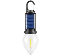 ComfyHarbor Lampe solaire de camping, ampoule LED vintage étanche avec crochet, pour éclairage de jardin, cour, éclairage de secours, noir, luminaire de jardin durable (et styles coniques)