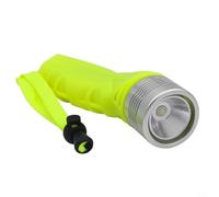 ComfyHarbor Lampe torche LED étanche 50 m 1800 lm lumière sous-marine, pour la plongée avec tuba, la natation, le camping, lampe en alliage d'aluminium vert fluo