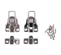 ComfyHarbor Loquet à bascule vintage en fer argenté pour boîte à bijoux, armoire, valise, malle ou coffre, 58 x 40 mm accessoire de quincaillerie de porte (1 pièce)