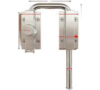 ComfyHarbor Loquet de porte multi-angle amélioré, verrou de sécurité anti-levier, pour fenêtres et portes, boulon réglable en alliage d'aluminium, avec installation à vis ou collage, matériel