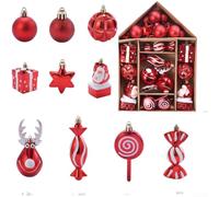 ComfyHarbor Lot de 1 boules de Noël en plastique peintes à la main 24,5 x | Détails peints à la main, finition vive, aspect réaliste, améliore les décorations de vacances, l'esprit festif