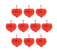 ComfyHarbor Lot de 10 buses de pulvérisation plates en mousse de polyuréthane pour pistolets, embouts en plastique rouge pour une distribution uniforme du mastic dans la rénovation de la maison, les