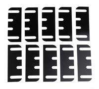 ComfyHarbor Lot de 10 cales de charnière de porte de 10,2 cm, kit de réparation de charnière de porte en PVC pour combler les espaces et l'alignement, inserts de cale noirs avec coins de rayon de 1,6
