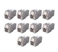 ComfyHarbor Lot de 10 modules réseau blindés Cat7 avec bornes IDC sans outil, boîtier en métal compact, contacts plaqués or pour connexions de données à haute vitesse dans les panneaux commerciaux et