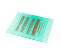 ComfyHarbor Lot de 10 plaques de protection transparentes pour soudage en PC, pour remplacement de casque, ignifuge, anti-chute pour bouclier de sécurité, feuilles intérieures vertes transparentes