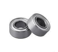 ComfyHarbor Lot de 10 roulements à billes avec guide de roulement à billes monté sur le dessus, construction en acier, finition argentée, diamètre extérieur 9,52 mm, diamètre intérieur 4,96 mm, avec