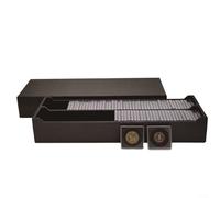 ComfyHarbor Lot de 100 capsules carrées transparentes pour pièces de monnaie, avec doublure en mousse réglable, étuis de protection pour collection de 20 mm, 25 mm, 30 mm, 35 mm, 40 mm de diamètre