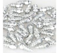 ComfyHarbor Lot de 100 crampons antidérapants en carbure de tungstène avec manchon pour adhérence hivernale sur pneus de voiture, moto, VTT, acier au carbone et aluminium, 12 x 4 mm, 9 x 4 mm