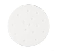 ComfyHarbor Lot de 100 doublures rondes perforées en papier pour panier vapeur, pulpe alimentaire jetable, avec trous, pour cuisson rapide, blanc, 10,2 cm, 12,4 cm, 15,2 cm, 17,2 cm, 20,3 cm