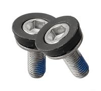 ComfyHarbor Lot de 2 boulons de pédalier M8 en acier pour pédalier - Pour trou carré - Pour route de montagne - Écrous de fixation noirs anti-poussière et anti-sable - 13 g