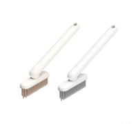 ComfyHarbor Lot de 2 brosses de nettoyage rotatives avec clip, poignée ergonomique pour carrelage, robinet, coins en plastique, outil de salle de bain compact, jaune et blanc