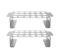 ComfyHarbor Lot de 2 grilles à rôtir pour poivre, 18 cavités en acier inoxydable, support de légumes antiadhésif, pour la cuisine en plein air