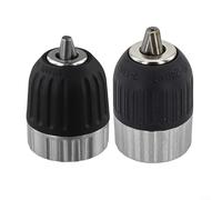 ComfyHarbor Lot de 2 mandrins de perceuse à dégagement rapide, filetage 3/8-24UNF, plage de serrage 0,8-10 mm et 2-13 mm, manchon métallique, avec revêtement en nylon pour perceuses filaires et outils