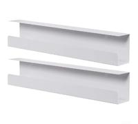 ComfyHarbor Lot de 2 plateaux de gestion de câbles en métal pour bureau et maison 43,2 cm (blanc)