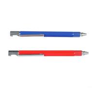 ComfyHarbor Lot de 2 stylos à encre gel multifonction avec règle de 0 à 70 mm, niveau et pointe de tournevis, roller portable à échelle métrique/impériale, pour bureau, école, travaux de réparation
