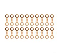 ComfyHarbor Lot de 20 joints d'injecteur en cuivre, M6/M8/M10/M12 non filetés pour tuyau de retour à rail commun, kit de cales de rondelle haute température pour fuite (8 mm)