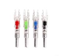ComfyHarbor Lot de 3 encoches de flèche lumineuses, accessoires lumineux à éclairage automatique, conçus pour s'adapter aux arbres de flèche d'un diamètre intérieur de 6,2 mm (coloré)