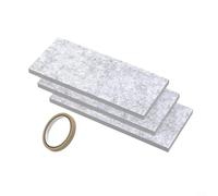 ComfyHarbor Lot de 3 panneaux d'isolation CA double couche en feutre de mousse - Joints latéraux de 41,9 x 16 cm - Réduction du bruit - Bloc thermique pour unités de 5000 à 14 000 BTU - Gris