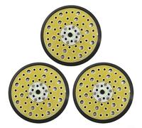 ComfyHarbor Lot de 3 patins de support pour ponceuse orbitale aléatoire de 15,2 cm, 54 trous de filetage 5/16-24 en polyuréthane pour polisseuse, densité moyenne 150 mm et base