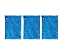 ComfyHarbor Lot de 3 sacs bleus en maille fine avec cordon Pull-N-Lock pour aspirateur Leaf Eater, filet à débris en nylon pour nettoyeurs Pool Gulper Master PS454, 30 x 23 cm