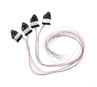 ComfyHarbor Lot de 4 signaux de bloc de chemin de fer nain avec 3 lumières (rouge/jaune/vert), 3 V 20 mA en métal et plastique, décoration de paysage pour HO N