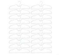 ComfyHarbor Lot de 5/10/20 cintres en plastique, à col court, antidérapants, économisent de l'espace vertical, parfaits pour les petites armoires ou les placards à crampes (20 pièces)