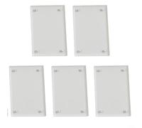 ComfyHarbor Lot de 5 cadres photo en acrylique à angle droit, affichage de bureau transparent, double panneau de 0,2 cm, photos sécurisées, impression horizontale/verticale, étiquettes de prix (10,2 x