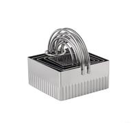 ComfyHarbor Lot de 5 emporte-pièces en acier inoxydable avec poignées confortables pour la décoration de gâteaux, biscuits, fondants, outils de cuisson de cuisine, argent (2 carrés)