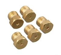 ComfyHarbor Lot de 5 injecteurs de buse de brûleur à gaz en laiton pour GPL vers gaz naturel, filetage M6 x 0,75, tailles d'alésage 0,73/0,97/1,15/1,35 mm, compatible avec les plaques de cuisson à 5